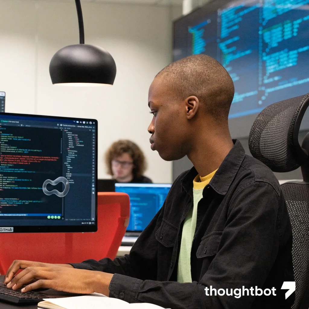 Quiet end-of-day detail of the thoughtbot studio in Boston
